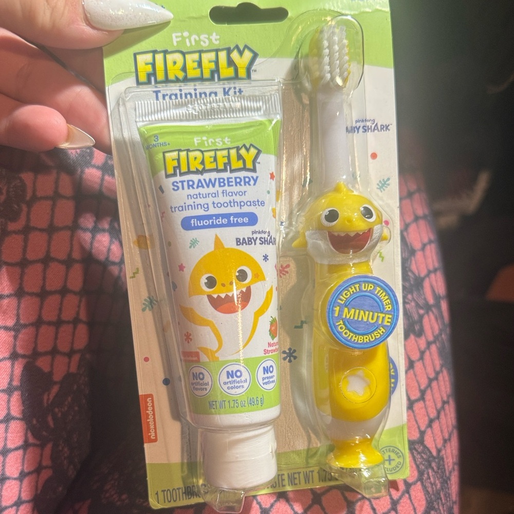Kids' Yellow Training Toothbrush and Toothpaste Kit